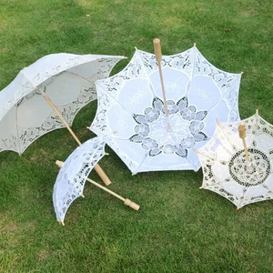 Parapluie en dentelle décoratif pour voiture, accessoires de scène et de photographie, ombrelle élégante, travail artisanal - Product Image 5