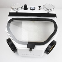 Sableuse à double stylo 220V / 110V, équipement de sablage dentaire portable mini, avec lumière pour le sablage de bijoux