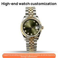 Montre pour homme en acier inoxydable avec aiguilles lumineuses, double calendrier, mouvement mécanique, fermoir pliant, cadran de 40 mm