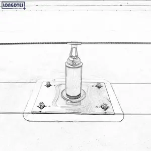 Soporte de anclaje de poste de amortiguador de energía de línea de vida horizontal certificado EN 795 anclaje de dispositivo de detención de caídas