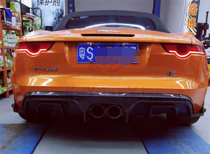 Separador de difusor trasero de fibra de carbono para <span class=keywords><strong>Jaguar</strong></span> <span class=keywords><strong>F</strong></span> Tipo 2 puertas 2015-2019 <span class=keywords><strong>Kit</strong></span> de cuerpo de puerto de escape medio - Product Image 5