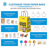 Sacs en papier carton ivoire surdimensionnés faits main personnalisés avec impression en héliogravure pour la publicité des boutiques de vêtements et des bougies artisanales