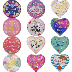 สั่งซื้อบอลลูนรูปหัวใจ HLC ขนาด 18 นิ้ว ลาย I Love You Mom สุขสันต์วันแม่ ของตกแต่งฟอยล์อะลูมิเนียมแบบใช้แล้วทิ้งสำหรับคุณแม่ ของขวัญวันแม่ - Product Image 2