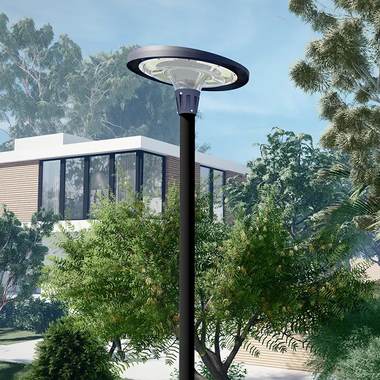 Outdoor Waterproof Ip67 RGB Park Pathway Post Light 800w 1200w Solar Powered All In One Led Garden Light