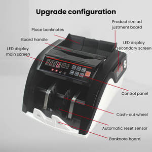 Compteur d'argent MC5800 avec écran LED UV/MG, machine de comptage multi-devises, détecteur de billets pour <span class=keywords><strong>USD</strong></span>/<span class=keywords><strong>EUR</strong></span>/IQD/TRY, compteur de haute précision - Product Image 2