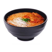 Incassable Restaurant PHO nouilles bols de service 6 pièces ensemble 6.5 pouces japonais noir mélamine Ramen bol