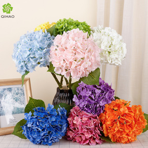 ดอกไฮเดรนเยียประดิษฐ์ในแจกัน ดอกไม้จำลองคุณภาพสูง สำหรับตกแต่งงานแต่งงาน ตกแต่งห้องนั่งเล่น ทำจากพลาสติกและลวดอ่อน - Product Image 5