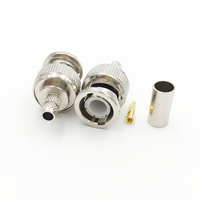 Haute qualité RF Coaxial BNC mâle à sertir connecteur pour RG316 RG174 50-1.5 câble
