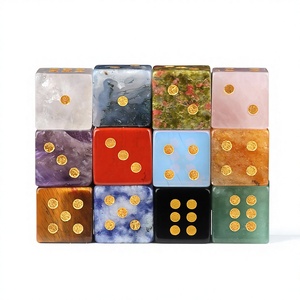 Maikevi - <span class=keywords><strong>Juego</strong></span> <span class=keywords><strong>de</strong></span> 6 <span class=keywords><strong>dados</strong></span> cuadrados <span class=keywords><strong>de</strong></span> piedra natural <span class=keywords><strong>de</strong></span> lujo con puntos dorados para Mahjong, juegos <span class=keywords><strong>de</strong></span> mesa <span class=keywords><strong>de</strong></span> <span class=keywords><strong>casino</strong></span> - Product Image 3