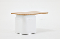 Table de salon moderne couleur chaude table basse rustique en bois massif chêne table basse design simple