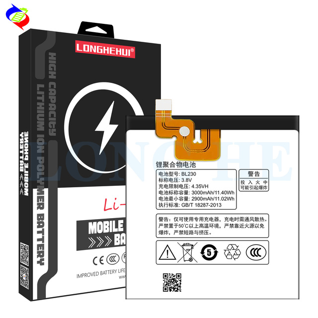 New Original Genuine Capacity BL230 4.35V 3000mAh Cell Phone Battery for Lenovo Vibe Z2 Z2W Z2T Batteries
