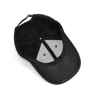Gorra de béisbol deportiva unisex de satén bordada a mano, sombrero de 6 paneles, ala curva, resistente al agua, estructurado, 100% poliéster - Product Image 6