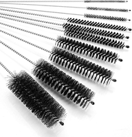 Kit de brosses de nettoyage de tuyaux avec poils en acier inoxydable, ensemble de brosses pour tubes et bouteilles, pour pièces automobiles, bouteilles, armes à feu