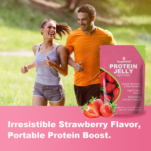 AegleWell Barritas de Gelatina de Proteína con Sabor a Fresa, Suplemento Dietético para la Recuperación Muscular y Apoyo Nutricional - Product Image 4