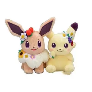 Großhandel Kranz Pikachu Kranz Eevee Tier Spielzeug Puppe Gefüllte Plüsch tier