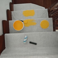 Tapis de protection temporaire auto-adhésif, imperméable et résistant à la peinture, sous-couche antidérapante pour rénovation