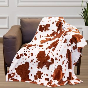 Lindo Manta de Felpa con Estampado de Vaca, 100% Poliéster, Tejida, Suave, Cálida, Ligera, para Todas las Estaciones, para Sofá, Cama, Antipolvo - Product Image 3