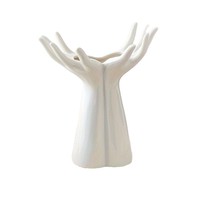 Vase haut en porcelaine Art Déco, grand, fait main, moderne, pour table, usage intérieur