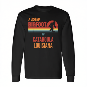 Bigfoot vive nella parrocchia di Catahoula, Louisiana, maglietta a maniche lunghe - Product Image 2