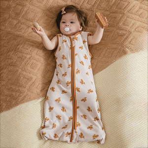 Summer Newborn Sleep Sack 100% Coton Sac de couchage pour enfants Tissu uni solide 0.5 <span class=keywords><strong>Tog</strong></span> Fermeture à glissière - Product Image 6
