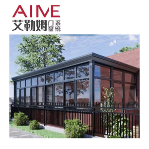 Villa <span class=keywords><strong>de</strong></span> jardin extérieure, véranda en aluminium, balcon, portes et fenêtres à rupture <span class=keywords><strong>de</strong></span> pont thermique, insonorisées, coupe-vent, <span class=keywords><strong>double</strong></span> <span class=keywords><strong>vitrage</strong></span> trempé Low-E - Product Image 6