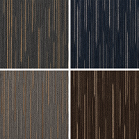 Dalles de moquette 50x50cm en nylon à boucles, dalles de moquette modulaires carrées pour projets de bureaux, OEM
