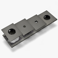 Enchufe de Pared WESA, Enchufe Europeo, Enchufe Múltiple para TV con RJ45 Ethernet, Enchufe Doble para el Hogar, Combinación Libre, Diseño Moderno y Lujoso
