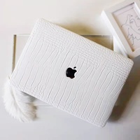Étui pour ordinateur portable en PU effet crocodile pour Macbook Air Pro 13 14 11 12 15 16 Touch Bar, coque rigide en plastique pour Macbook Pro 13, housse pour ordinateur portable