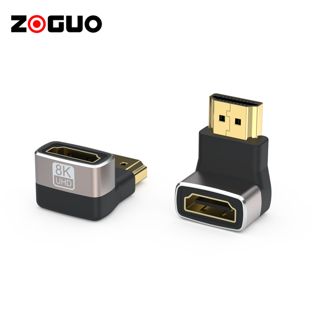 HDMI 90 Degree Adapter Right Angle up Male to Female Adapter 8K HDR HD