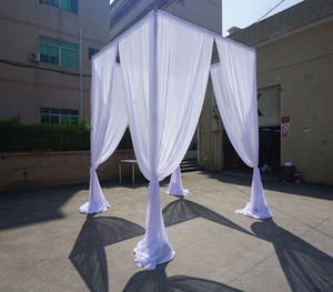 Minimalist Detachable Aluminum Circular Frame <b>Stand</b> Pipe and Drape Kit Adjustable for Decoration - Product Image 5