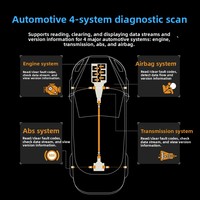 Escáner de Diagnóstico Universal para Automóviles M500 con OBDII y WiFi para Detección de Fallas en el Motor, Caja de Cambios y ABS, Actualización de Tableta, Uso Doméstico