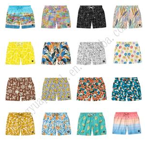 Shorts décontractés à taille élastique tendance, imprimé à la taille, rayures de plage, short de bain, short de plage - Product Image 2