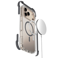 Coque de téléphone antichoc magnétique anti-jaunissement en PC de 2 mm pour iPhone 18 Pro Max, coque de protection en TPU+TPE pour iPhone 17 16 15