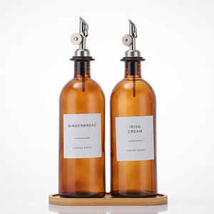 Bottiglia Dispenser Premium per Olio d'Oliva, Caffè e Sciroppo, 200ml 500ml 1000ml, in Vetro con Beccucci per Cucina - Product Image 4