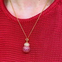 Collier en Argent Sterling 925 avec Diamant à Haute Teneur en Carbone, Forme Gourde, Réglable, Grand Stock, Dégradé, Shenzhen Shuibei, Prêt à Expédier