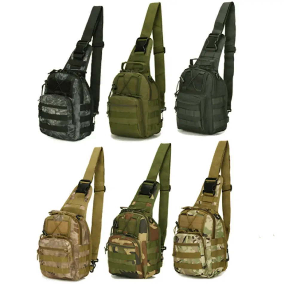 Best Selling Outdoor Hiking Cycling Portable Crossbody Bags Sports Men Molle Chest Bag in Stock