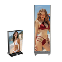 Pantalla LED Personalizada para Carteles, a Todo Color, HD, P1.86, P2, P2.5, OEM, Panel Publicitario Digital con Soporte de Pie
