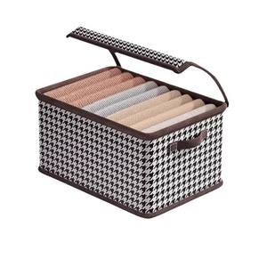 Boîte de rangement en osier personnalisée, directement de l'usine, pour vêtements et sous-vêtements, panier de rangement de garde-robe à couches en aluminium, organiseur de rangement en tissu - Product Image 2