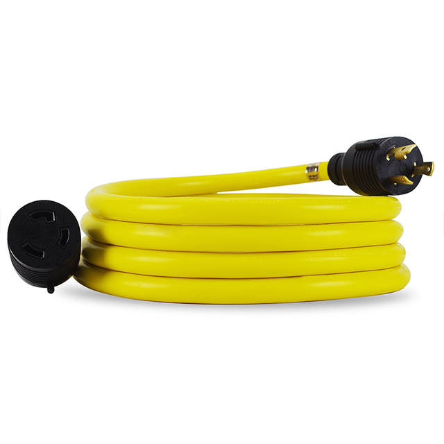 ETL Approved Inter Locking Series 20 Amp Heavy Duty Nema Kit L5-30p to 5-15p and 5-30r Plug Receptacle Extension Cord