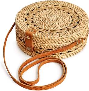 Bolso de Mujer, Estilo Casual, Color Beige, con Borlas, de Mimbre, Pequeño y Cuadrado, al Mejor Precio - Product Image 2