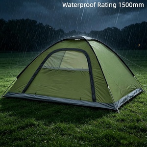 Equipo de Viaje para Exteriores, Tienda de Campaña de Camuflaje, de Una Sola Capa, Ligera, para Senderismo y Camping de Verano, Resistente a la Lluvia y al Sol, Reforzada - Product Image 4