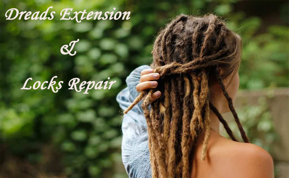KAMA 100% Human Hair Dreadlock Extension Loc Extension Afro Kinky Human Hair Crochet for Braids Locs Repair Detail Section 1