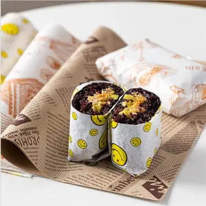 Kunden spezifisch Wachs-Klasse Burger deli Lebensmittel verpackung Fett dichtes Papier