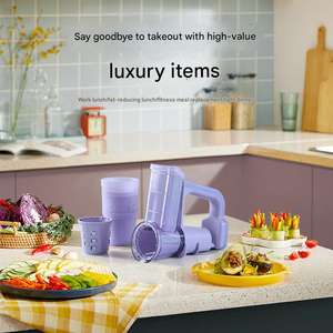 Procesador <span class=keywords><strong>de</strong></span> alimentos <span class=keywords><strong>de</strong></span> acero y Metal ligero <span class=keywords><strong>de</strong></span> mano eléctrico multifuncional, práctico dispositivo <span class=keywords><strong>de</strong></span> corte, rejilla para rebanar <span class=keywords><strong>verduras</strong></span>, <span class=keywords><strong>picadora</strong></span> <span class=keywords><strong>de</strong></span> carne - Product Image 2