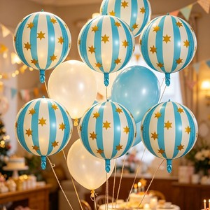 Paquete <span class=keywords><strong>de</strong></span> 20 <span class=keywords><strong>Globos</strong></span> <span class=keywords><strong>de</strong></span> Aluminio <span class=keywords><strong>de</strong></span> 22 Pulgadas <span class=keywords><strong>con</strong></span> Forma 4D, Diseño <span class=keywords><strong>de</strong></span> Rayas y Estrellas, Coloridos, <span class=keywords><strong>para</strong></span> Decoración <span class=keywords><strong>de</strong></span> Fiestas <span class=keywords><strong>de</strong></span> <span class=keywords><strong>Cumpleaños</strong></span> y Discotecas - Product Image 4