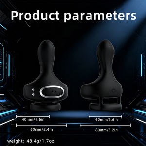 Kabellose Fernbedienung Paar-Penis-Spielzeuge G-Punkt-Vibrator Verriegelungs-Essenzring Erwachsenen-Sexspielzeug für Männer Masturbation Wasserdicht - Product Image 5