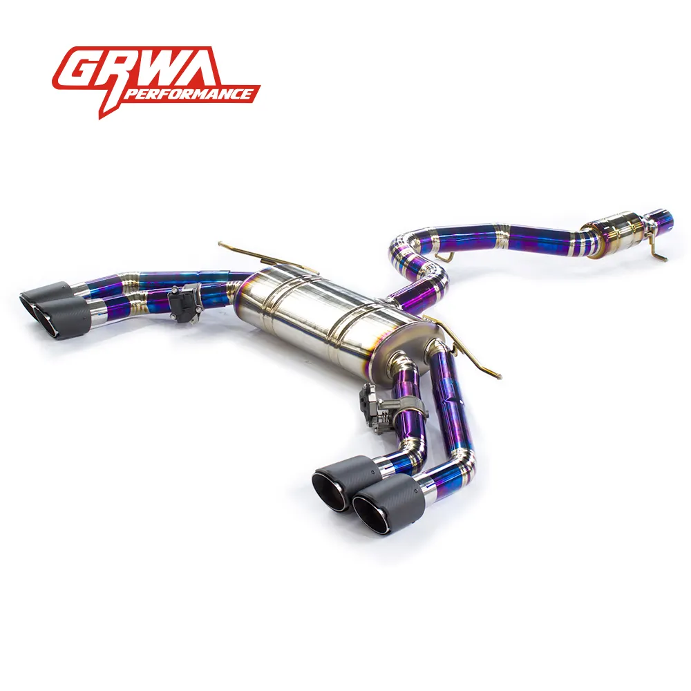 Selling Titanium Exhaust Valve System Oval Muffler Catback Exhaust System for Audi S3