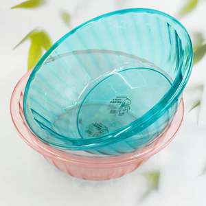 Venta al por mayor de fábrica: Cuencos de plástico engrosados y resistentes a caídas para lavandería doméstica y lavado de verduras, transparentes y templados. - Product Image 1