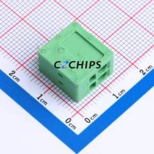 JL271V-35002G01 Spring Terminal Block Through hole Component (THT),P=3.5mm Connector 1x2P 3.5mm Green Through Hole - Product Image 1