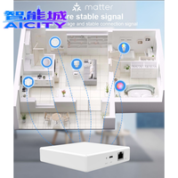 Passerelle SQ Zigbee Matter Thread pour Maison Intelligente, Hub de Contrôle Vocal pour Home Kit et Smart Things, 128 Sous-Appareils